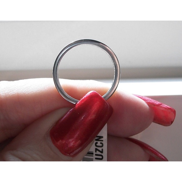 STAINLESS STEEL Cubic Zirconia Eternity Band Ring - Picture 7 of 13